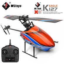 Load image into Gallery viewer, WLtoys XKS RC Helicopters K127 6-Aixs Gyroscope 2.4G 4CH Single Blade Propellor Gyro Mini RC Helicotper for Kid Gift RC Toy V911