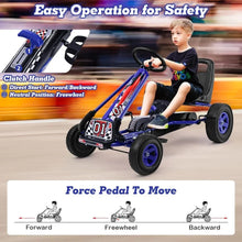 Load image into Gallery viewer, Pedal Go Kart,Outdoor Kids Off-Road Go Kart with 2-Position Adjustable Bucket Seat, 2 Safety Brakes, Pedal Powered Ride On Kart