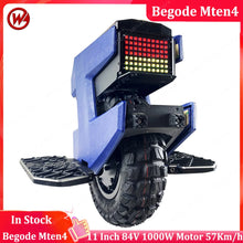 Load image into Gallery viewer, Original Newest Begode Mten4 Electric Unicycle 84V 750Wh Battery 1000W Motor 11inch Tire New Headlights Begode Mten 4 E-Wheel