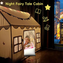 Load image into Gallery viewer, Play Tent with Padded Mat, Cream Kids Playhouse with Multiple Windows