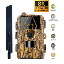 Load image into Gallery viewer, PR801LTE-4G Hunting Camera 8K Video 60MP Photo Trail Camera Used in North US South US Europe Australia Trail Camera 4G App Check
