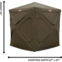 Load image into Gallery viewer, Permanent Hunting Blind Tower and Accessories Easy Assembly Durable Rigid Framework Pop-Up Hub System All-Weather Fabric 3Person