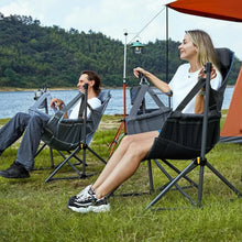 Load image into Gallery viewer, Hammock Camping Chair with Adjustable Backrest, Heavy Duty Folding Hammock Chair Supports 300lbs, Portable Hammock
