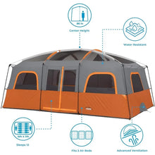 Load image into Gallery viewer, CORE Tent | Large Multi Room Tent for Family with Storage Pockets Camping Accessories | Portable Cabin Huge Tent with Carry Bag