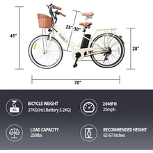 Load image into Gallery viewer, Electric City Bike for Adults 250W/350W Electric Bicycle for Adults High Speed Brushless Gear Motor E-Bike