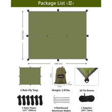Load image into Gallery viewer, Hammock Camping with Rain Fly Tarp and Net, Portable Camping Hammock Double Tree Hammock Outdoor Indoor Backpacking Travel & Sur
