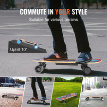 Load image into Gallery viewer, VEVOR 350W Electric Skateboard with Remote 9.3 Mph Top Speed 3 Speeds Easy Carry Handle Design for Adult Tested to UL Standards