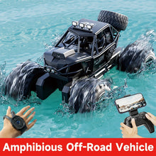 Load image into Gallery viewer, Amphibious 4WD RC Crawler 50Min Run Time IPX7 Waterproof APP and Gesture Control Off Road Drift HD Camera For All Terrain Advent