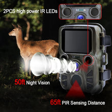 Load image into Gallery viewer, Mini Trail Game Camera Night Vision 1080P 12MP Waterproof Hunting Camera Outdoor Wild photo traps with IR LEDS Range Up To 65ft