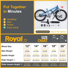 Load image into Gallery viewer, Royalbaby Freestyle Kids Bike 2 Hand Brakes 12 14 16 18 20 Inch Children's Bicycle for Boys Girls Age 3-12 Years