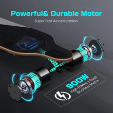 Load image into Gallery viewer, Electric Skateboards Motor 25MPH Top Speed 4 Speed Adjustment 12.5 Miles Range Electric Longboard with Wireless Remote Control