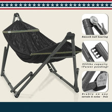 Load image into Gallery viewer, 3-Year Warranty Hammock Stand, 30s Foldable Hammock with Stand, 550 lbs Capacity Camping Hammock Stand