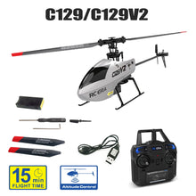 Load image into Gallery viewer, RC ERA C129/C129V2 RTF RC Helicopter 2.4GHz 6-Axis Gyroscope One-Click 3D Flip Remote Control Aircraft Adult RC Airplane