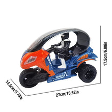 Load image into Gallery viewer, 2.4G RC Stunt Three-wheeled Motorcycle Remote Control Spray Motorcycle 5CH Cool Lights Electric Car Model Kids Toys Boys Gifts