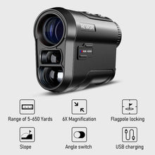 Load image into Gallery viewer, REVASRI Golf Laser Rangefinder 600M Rechargeable Battery,Slope and Flag Pole Lock Vibration for Golfing,Hunting,Survey
