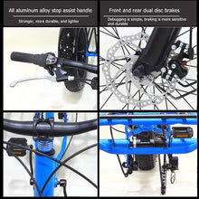 Load image into Gallery viewer, New 24 Inch 7-speed Snowy Fat Tire Tricycle With Front And Rear Dual Disc Brakes, Adult Elderly Vegetable Basket Bike