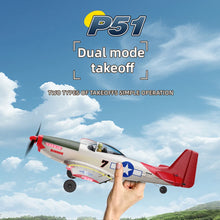 Load image into Gallery viewer, P51 Mustang Fighter Jet BM26 4CH Power Remote Control Aircraft Model Fixed Wing plane 2.4G Electric Foam Glider With 2 Batteries