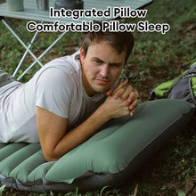 Load image into Gallery viewer, Inflatable Mattress with Pillow, Sleeping Pad, Splicing, Built-in Pump, Air Cushion, Ultralight, Thicken, Outdoor, Camping, Trav