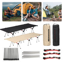Load image into Gallery viewer, Foldable Camping Cot Portable Folding Lunch Break Bed Comfortable Sleeping Cots Ultralight Outdoor Bed for Adults Kids Travel RV
