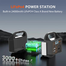 Load image into Gallery viewer, 100W Portable Power Station 220V/110V Solar Generator Outdoor Emergency Mobile Power Bank 24000mAh LiFePO4 For Camping Power LED