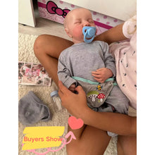 Load image into Gallery viewer, 46CM Reborn Baby Doll Levi Mixed Silicone Vinyl Or Cloth Doll
