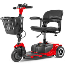 Load image into Gallery viewer, Mobility Scooters 3 Wheel Foldable Electric Car Power Wheelchair with Light Basket Collapsible Compact Travel Car Christmas Gift