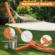 Load image into Gallery viewer, Hanging bed with wooden support, easy to assemble for 2 people, outdoor waterproof, high-end quilted camping, hammock