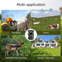 Load image into Gallery viewer, Solar Powered Night Vision Trail Camera 50MP 4K Hunting Cameras 0.3s Trigger Time Trail Camera for Wildlife Monitoring Hunting