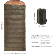 Load image into Gallery viewer, Sleeping Bags, All Weather Bags for Adults and Kids Camping Made Easy and Warm Compression Sack Included Camping Sleeping Bags