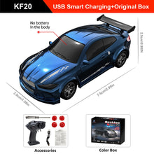 Load image into Gallery viewer, 1/64 2.4G High speed Drift R Car 4WD Remote Control Car Four Wheel Drive Radio Controlled Mini GTR