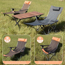Load image into Gallery viewer, Outdoor Backrest with Four Adjustable Beach Recliner Portable and Simple for Camping and Fishing Noneed to Install Folding Chair