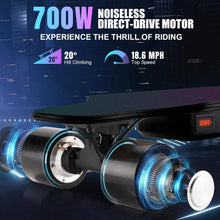 Load image into Gallery viewer, Electric Skateboard With Remote 18.6 Mph Top Speed & 12 Miles Range Suitable for Adults & Teens Beginners Skate Skateboards Deck