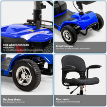 Load image into Gallery viewer, 4 Wheel Folding Mobility Scooters for Seniors Adults Electric Powered Wheelchair Device Elderly Compact Scooter Travel Scooters