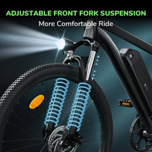 Load image into Gallery viewer, Electric Bike, 26" Commuting Electric Mountain Bicycle 20MPH Max Range 55+ Miles, Professional 35-Speed,10.4AH Removable Battery