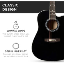 Load image into Gallery viewer, 41 in Beginner Acoustic Guitar Full Size All Wood Cutaway Guitar Starter Set Bundle with Case, Children's Day Gift , Wood guitar