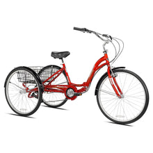 Load image into Gallery viewer, 2024 New 26" Monterey 7-Speed Folding Unisex Adult Tricycle, Red