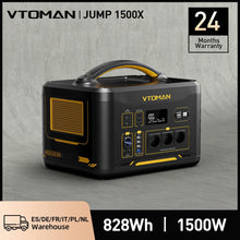 Load image into Gallery viewer, VTOMAN JUMP 1500X Portable Power Station Camping LiFePO4 Battery 828Wh 1500W AC Outlets Solar Generator For Home RV Outdoor