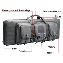 Load image into Gallery viewer, LQARMY 32 38 42 48 inch Tactical Double Rifle Case Molle Rifle Bag Sniper Airsoft Gun Case Backpack Hunting Gun Holster