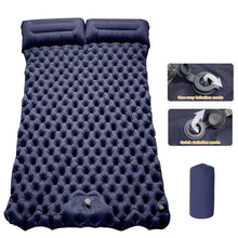 Load image into Gallery viewer, Double Camping Sleeping Pad Thick Ultralight Inflatable Sleeping Mat with Pillow Portable Nylon Mattress for Hiking Traveling