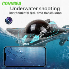 Load image into Gallery viewer, 6CH RC Boat Submarine With Camera Underwater