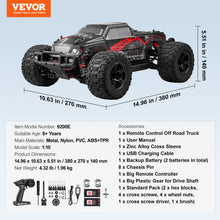 Load image into Gallery viewer, SucceBuy 1:10 38KM/H 4WD RC Car All Terrain Off-Road with 2 Batteries Drift Monster Truck Children Toys for Kids Christmas Gifts
