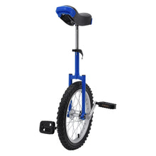 Load image into Gallery viewer, 16 Inch Wheel Unicycle with Steel Rim Outdoor Sports Fitness Exercise Unicycle Adjustable Height 26'' to 31''