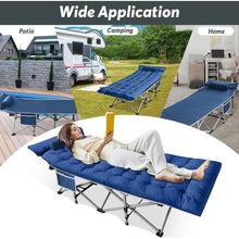 Load image into Gallery viewer, Folding Camping Cot for Adults with Mattress, Portable Camp Cot Bed Sleeping Cots with Pillow & Carry Bag for Office, Home Nap