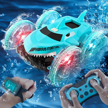 Load image into Gallery viewer, Rc Car Amphibious Vehicle Gesture Sensing Double-Sided Stunt Shark Amphibious Remote Control Cars with Light Toys for Boys Gifts