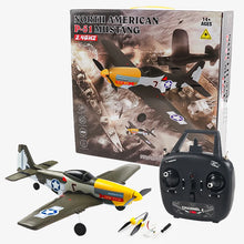Load image into Gallery viewer, New P51 Mustang rc Plane 2.4G 4CH 6 Axis 410MM Wingspan Foam Fighter One Key Aerobatic RTF Aircraft Glider Toys Gifts for child