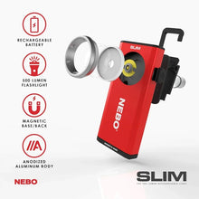 Load image into Gallery viewer, Nebo slim work light, USB rechargeable pocket light with clip