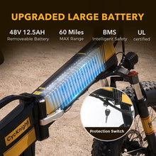 Load image into Gallery viewer, Electric Bike for Adults 750W Peak Motor Up to 20 MPH 60 Miles,600wh Removable Battery,Folding 20" x 4.0" Tire Electric Bicycle