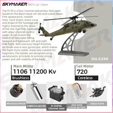 Load image into Gallery viewer, WLtoys RC Helicopters Brushless Motor k170 UH-60L 2.4Ghz 4CH 6-Aixs Gyroscope Single Blade Propellor Gyro Rc Toys for Children