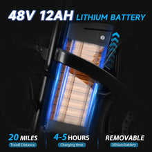 Load image into Gallery viewer, Folding Ebike,Electric Bicycle with Removable Battery, 20MPH Commuting Electric Bike, High Brushless Gear Motor