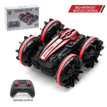 Load image into Gallery viewer, New LED Amphibious RC car Dual remote control waterproof stunt car double side flip drift drive 360 ° rotation rc cars Kids toy